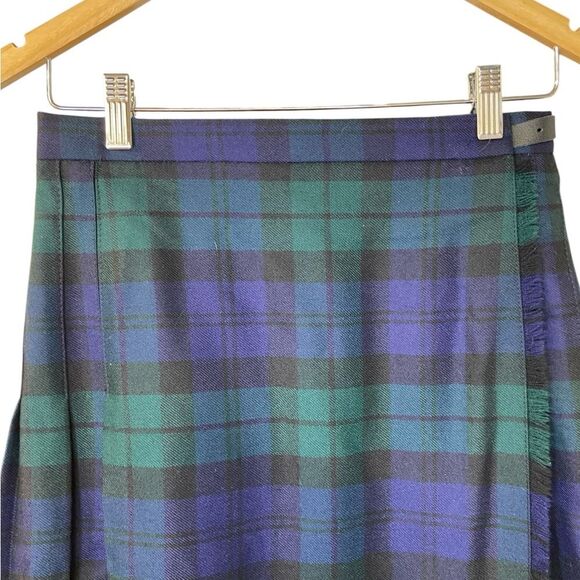 Vintage Murray Brothers Tartan Plaid Wool Kilt Wrap Scottish Skirt Size 12 - Picture 11 of 16